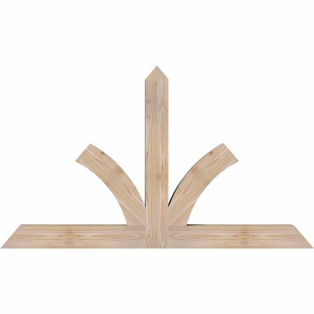 Ekena Millwork Richland Smooth Timber Gable Bracket, Douglas Fir, 48"W x 28"H x 3 1/2"D x 3 1/2"F, 14/12 Pitch GBW048X28X0404RIC00SDF